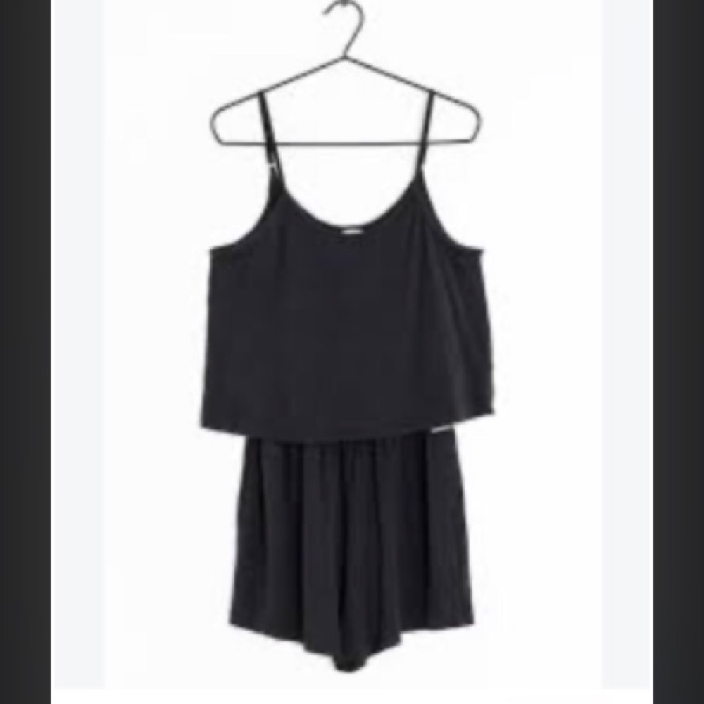 BENCH Women black sleeveless camisole romper (or short jumpsuit | L